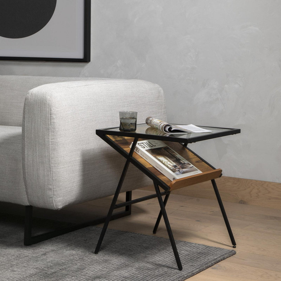 Four Hands Mondrian Gunmetal Side Table