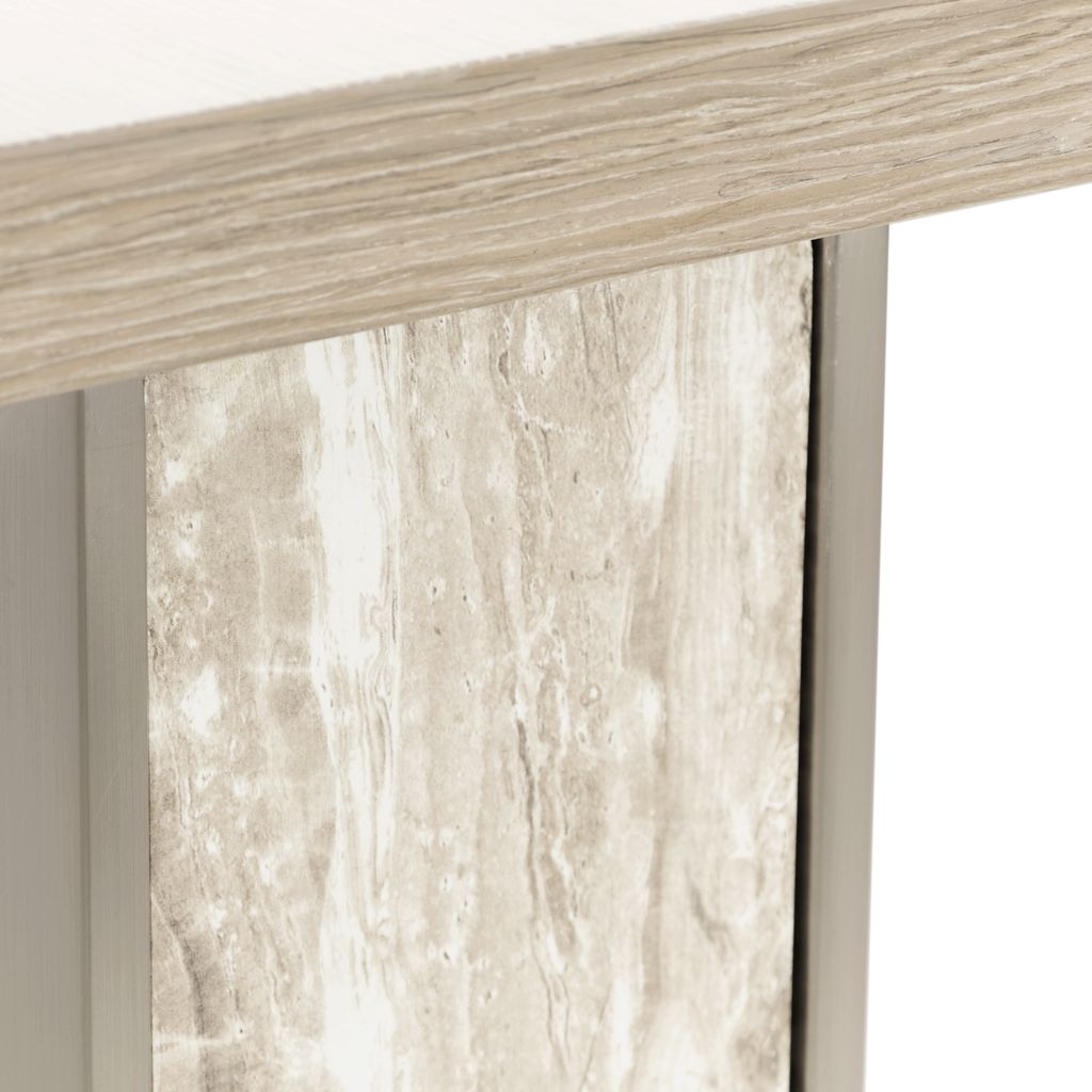 Michael Amini Lotus Bay C-Shaped Accent Table - Sand