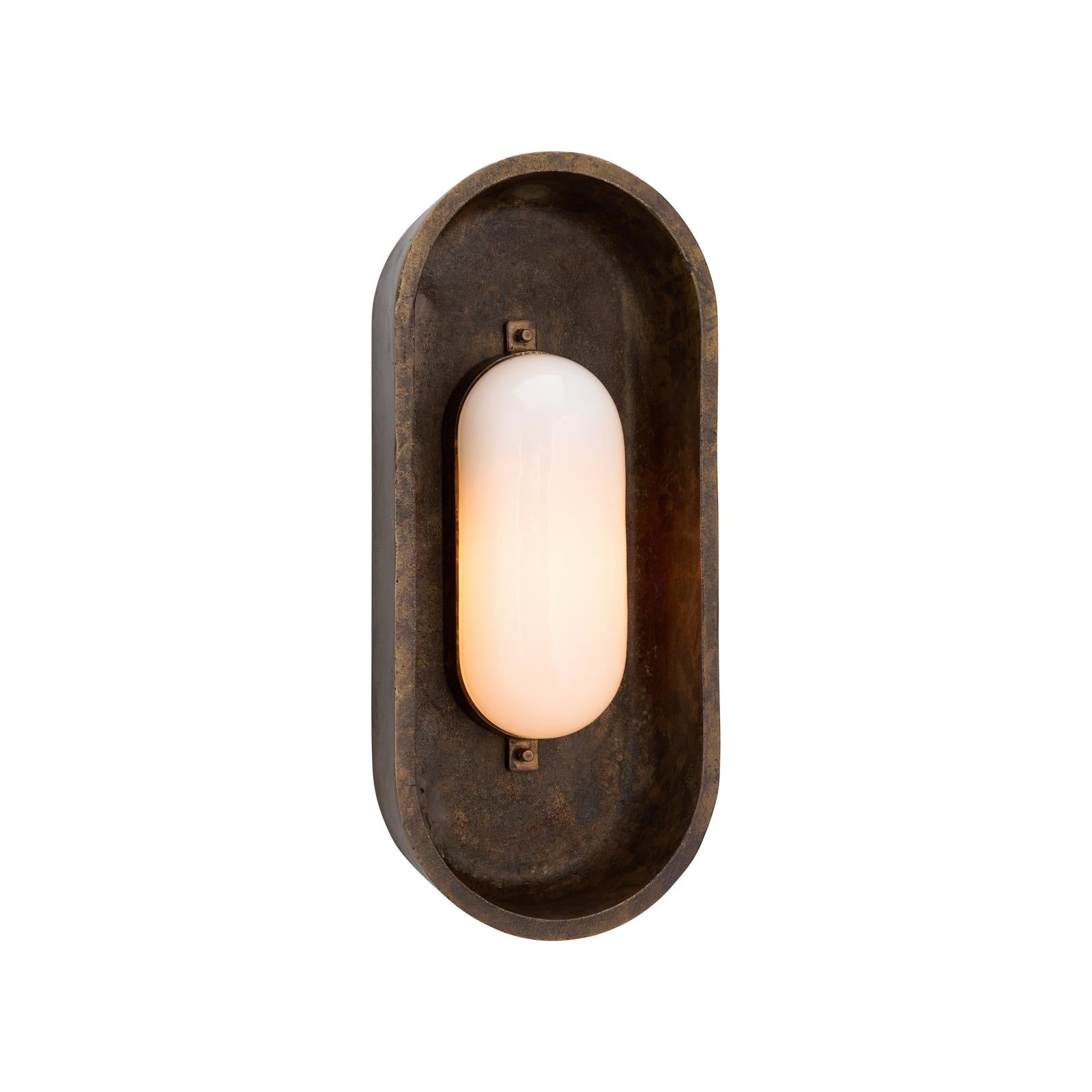 Wildwood Sheldon Sconce, Weathered Brass