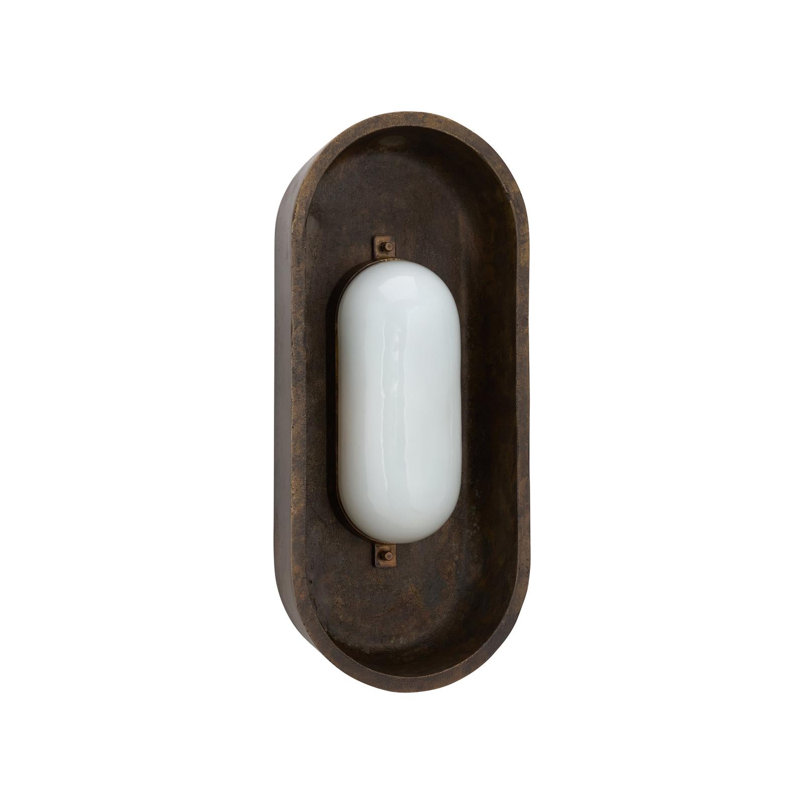 Wildwood Sheldon Sconce, Weathered Brass