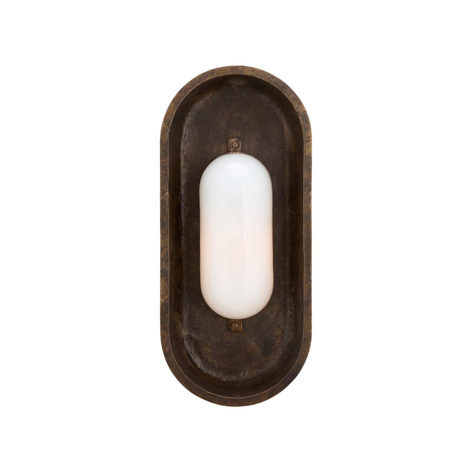 Wildwood Sheldon Sconce, Weathered Brass