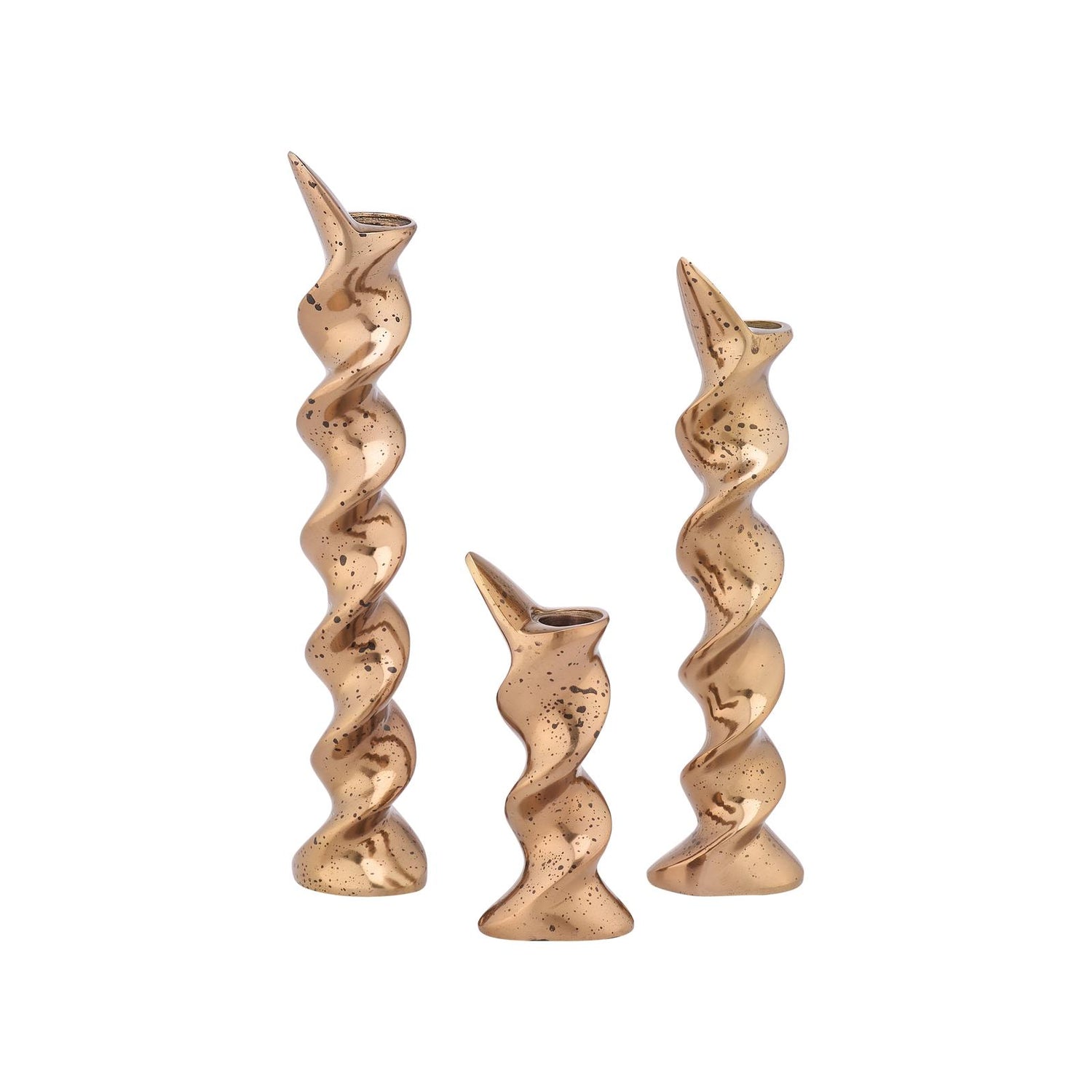 Wildwood Helix Candlesticks, Set of 3