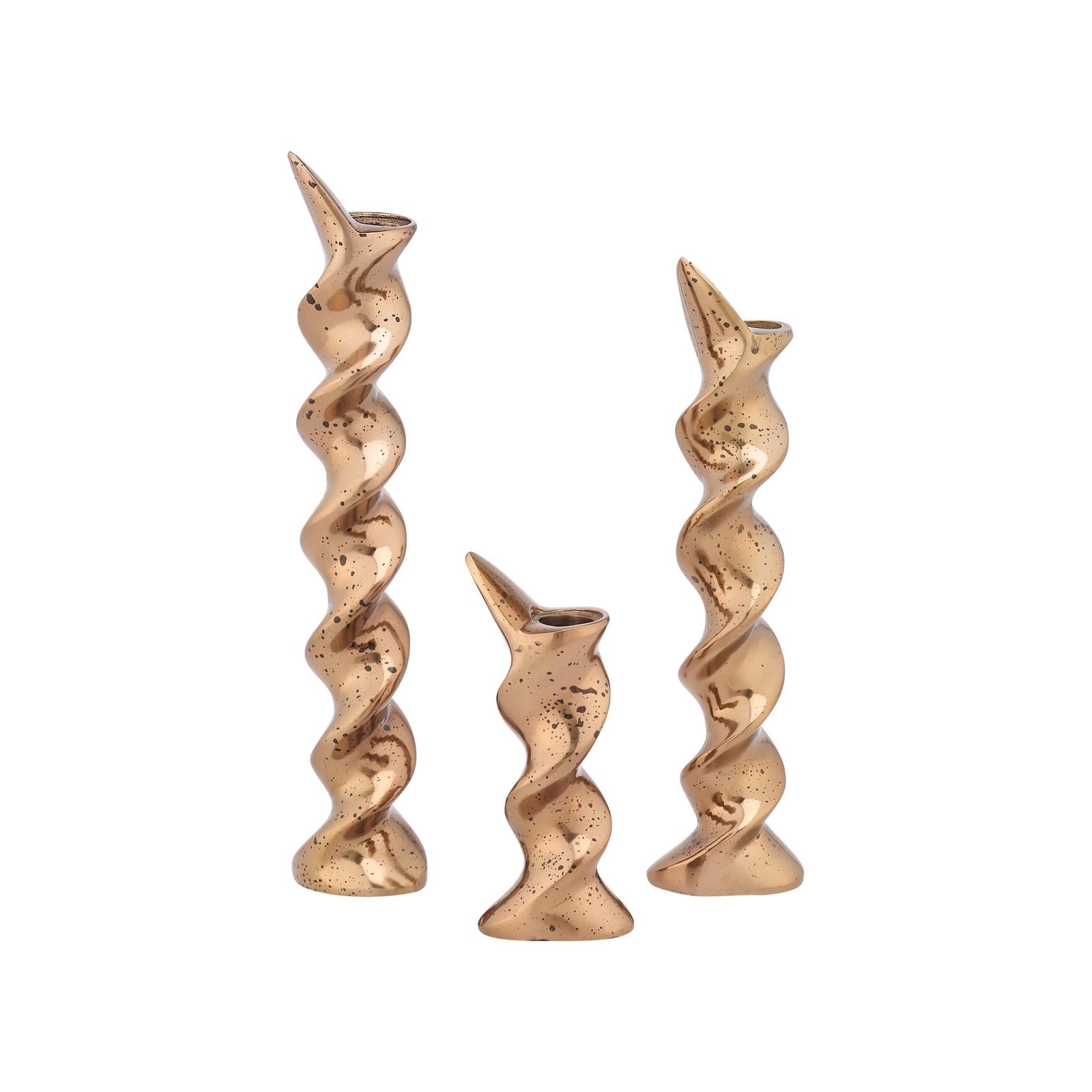 Wildwood Helix Candlesticks, Set of 3