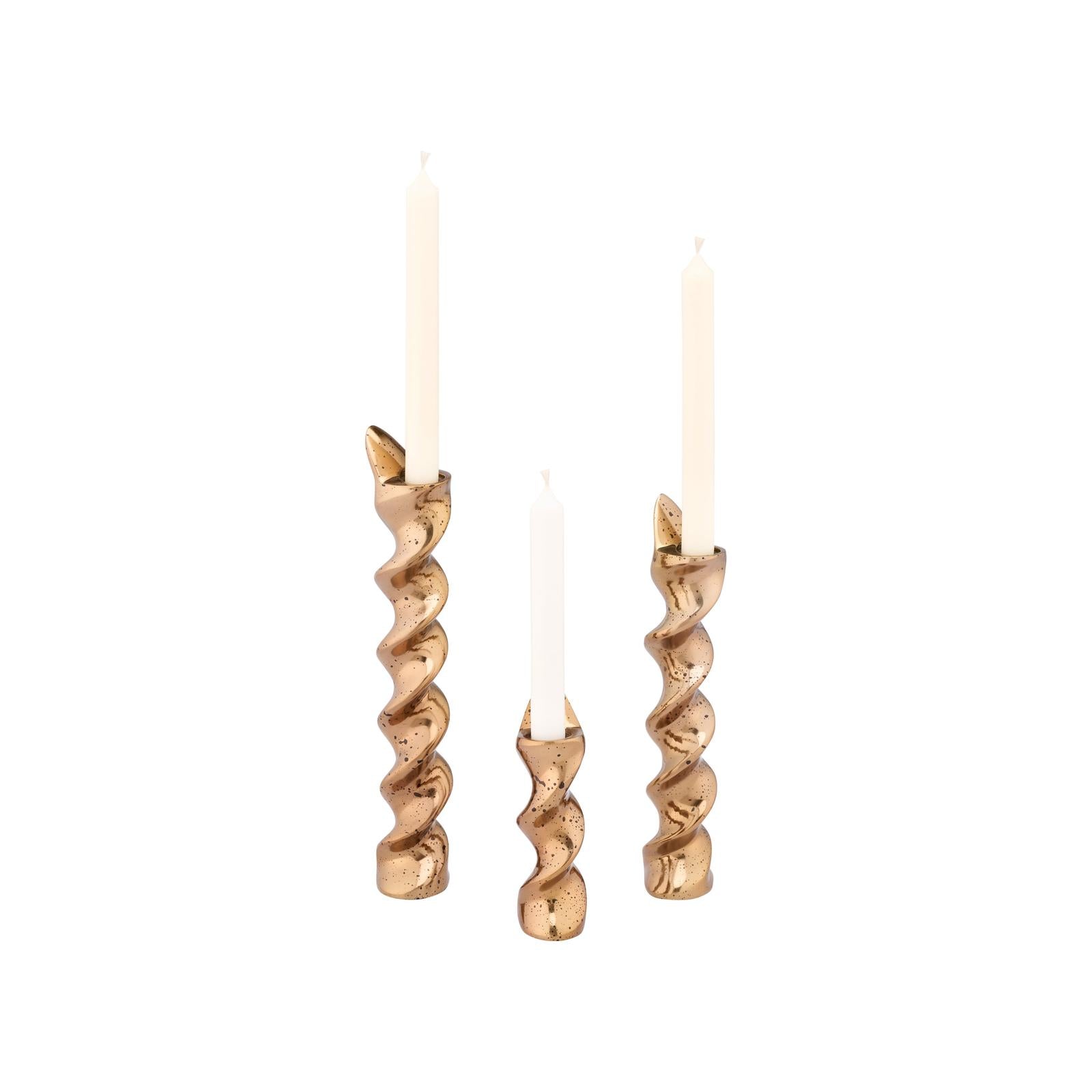 Wildwood Helix Candlesticks, Set of 3