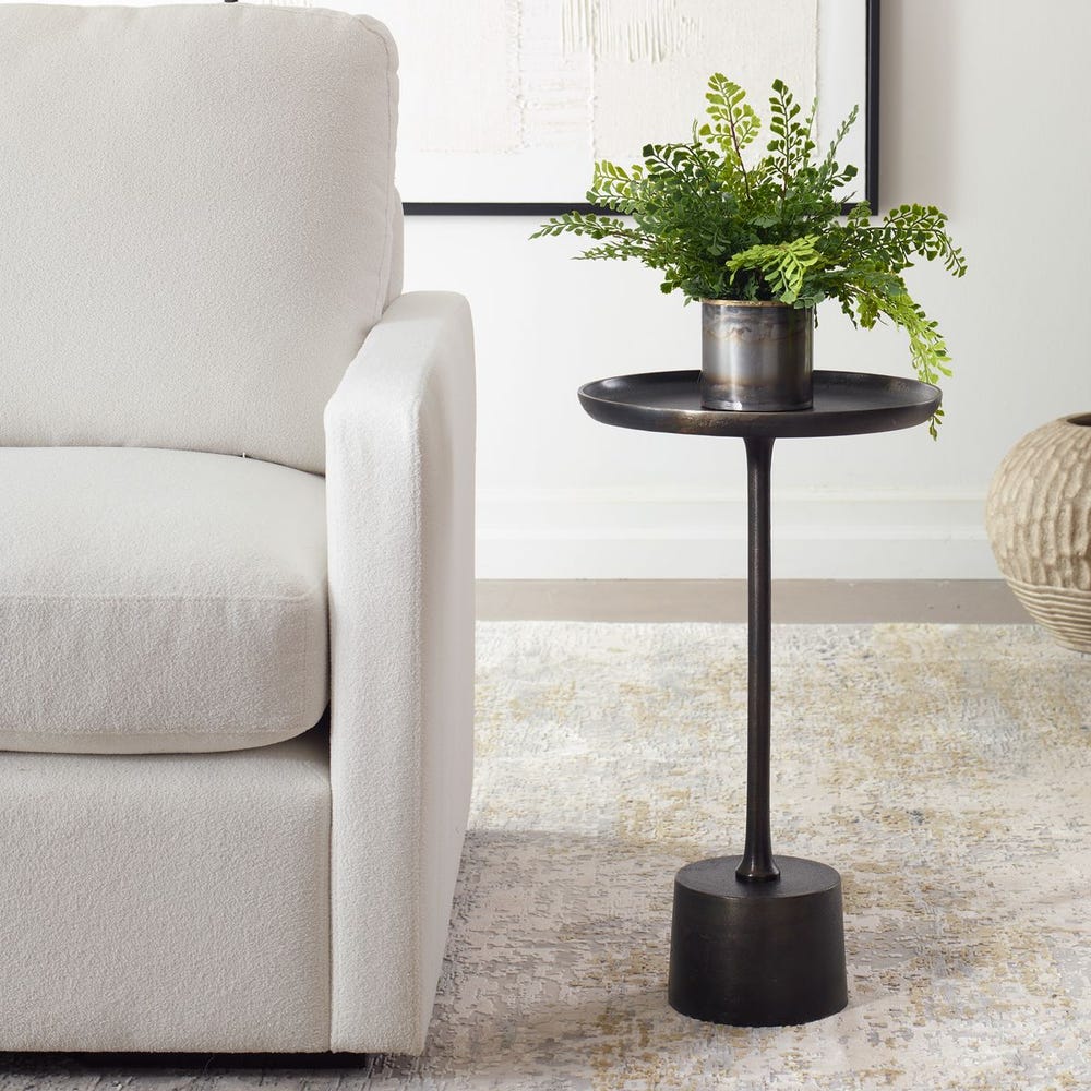 Modern Accents Round Aluminum Accent Table