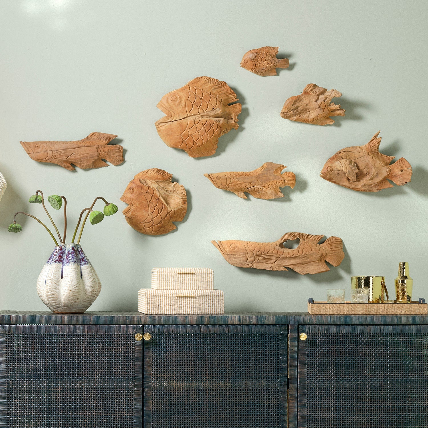 Flounder Wall Decor - Set of 3