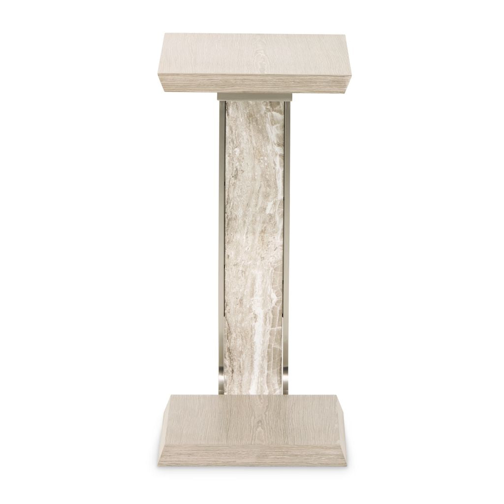 Michael Amini Lotus Bay C-Shaped Accent Table - Sand