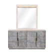 Michael Amini Pavira Dresser with Mirror - Stone