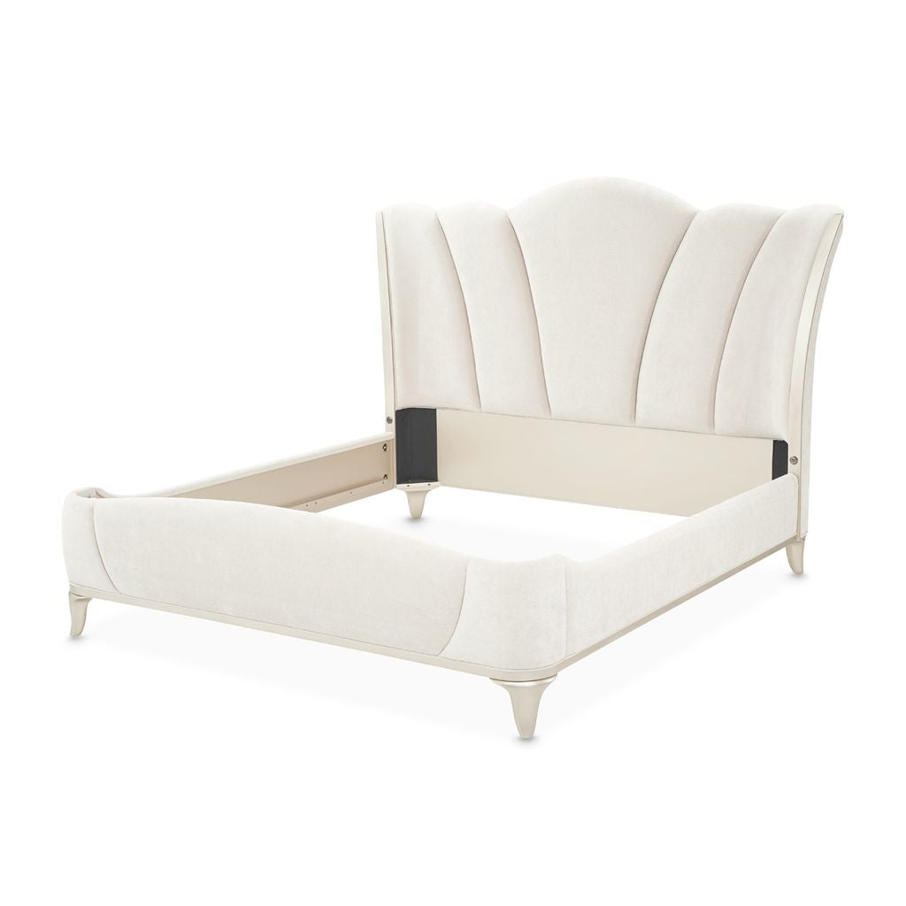 Michael Amini La Marisia Upholstered Bed - Tranquil/Champagne Gold