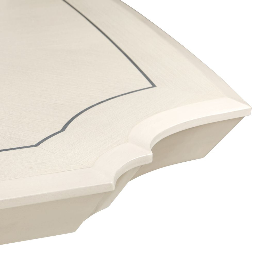 Michael Amini Fantosini Pedestal Dining Table - Silver Mist