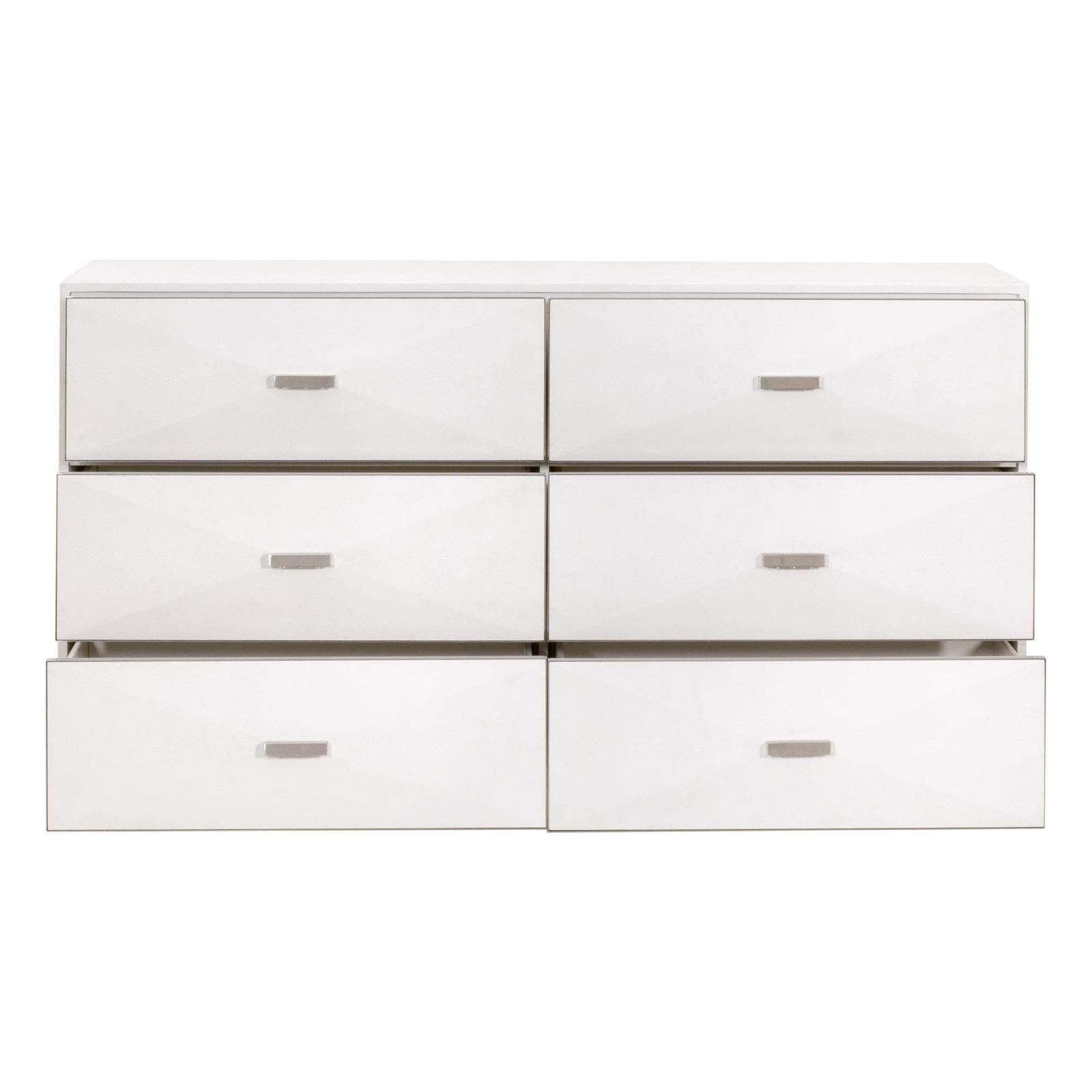 Essentials For Living Wynn Shagreen 6-Drawer Double Dresser Clearance