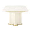 Michael Amini La Terrazza Double Pedestal Dining Table - Creamy Pearl