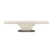 Michael Amini Fantosini Pedestal Dining Table - Silver Mist