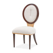 Michael Amini Camellia Field Linen/Warm Pecan Dining Side Chair - Set of 2