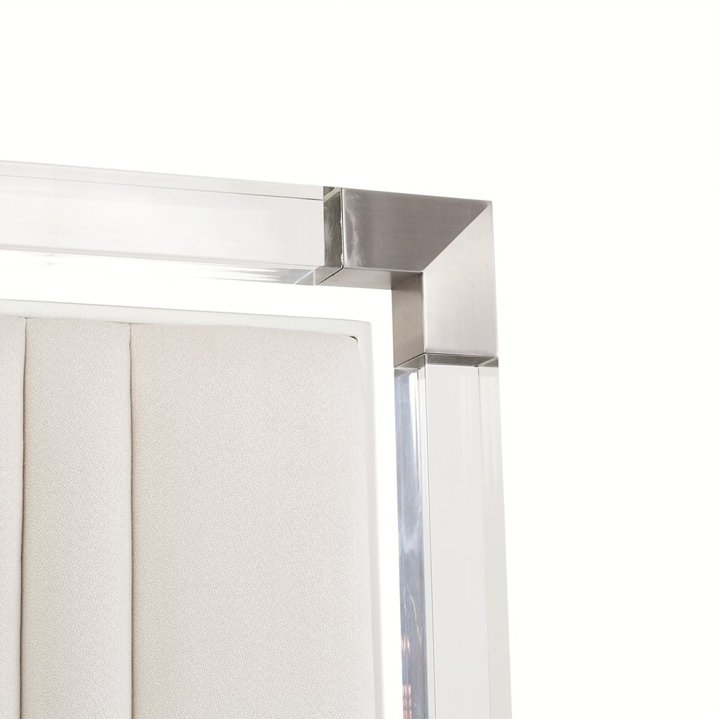 Michael Amini Penthouse Short Panel Bed - Ash Gray