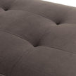 Michael Amini Dahlia Velvet Accent Bench - Chocolate/Gold
