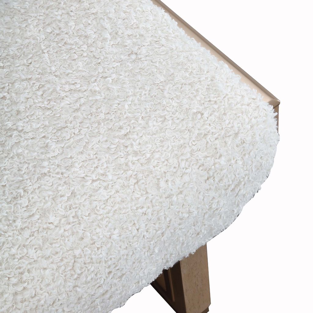 Michael Amini West Kensington Accent Bench - Sea Salt Caramel