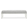 Michael Amini Rose Velvet Accent Bench - Gray/Chrome