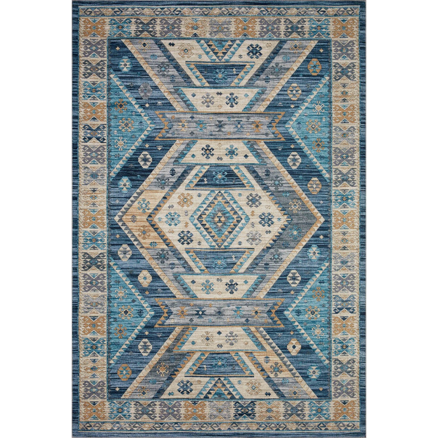 Loloi II Zion ZIO-02 Ocean / Gold Rug