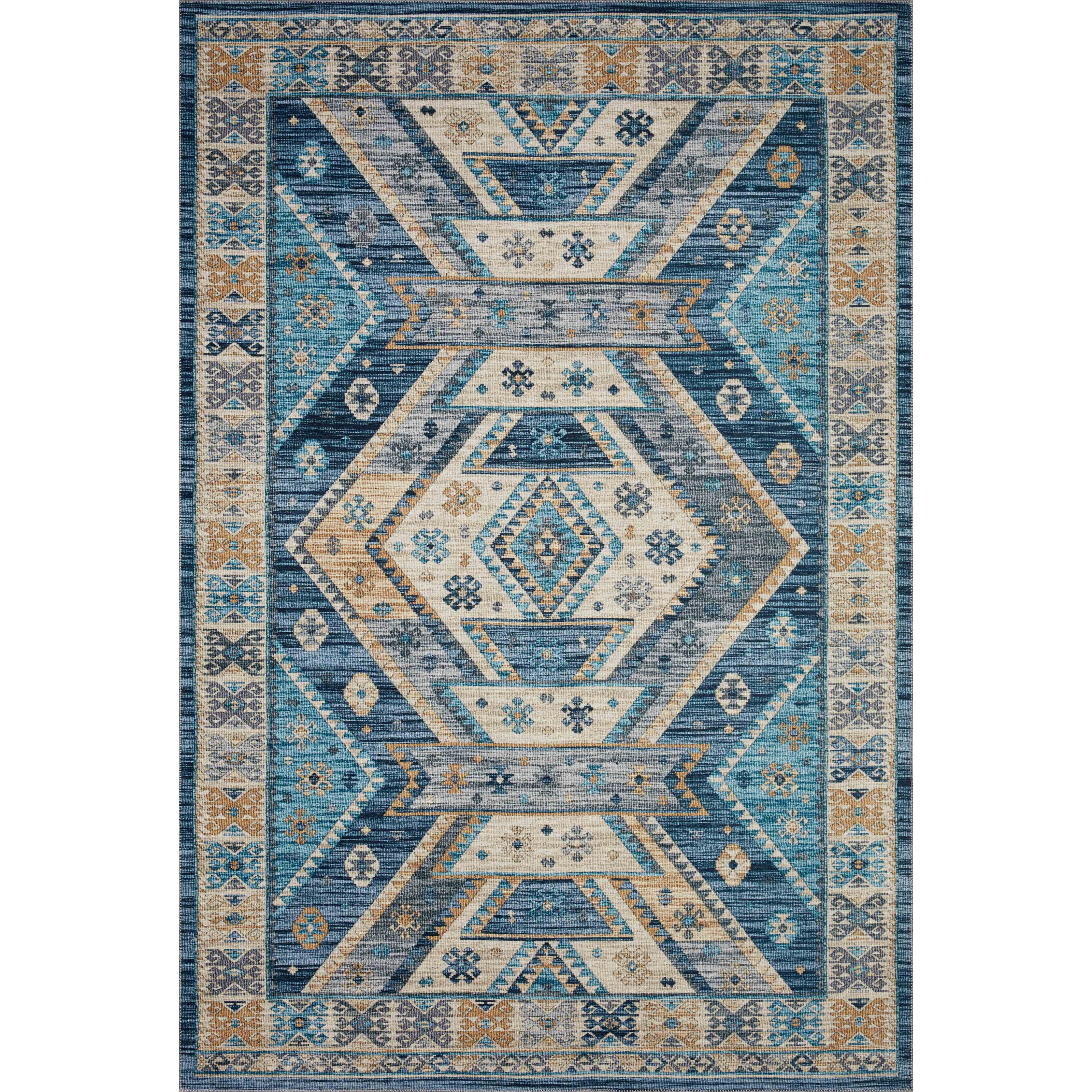 Loloi II Zion ZIO-02 Ocean / Gold Rug