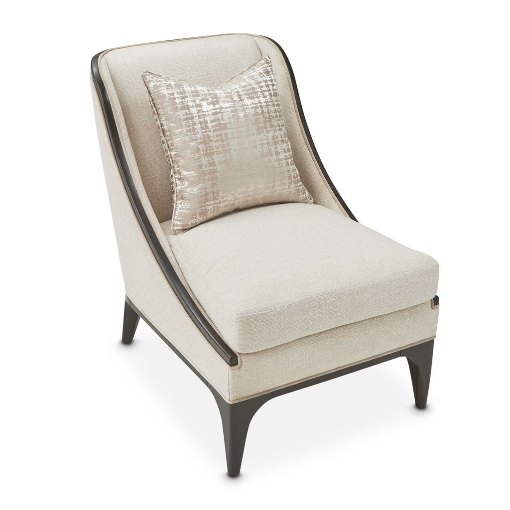Michael Amini Paris Chic Accent Chair - Cremini/Espresso