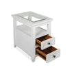Magnussen Home Heron Cove Chalk White Chairside End Table