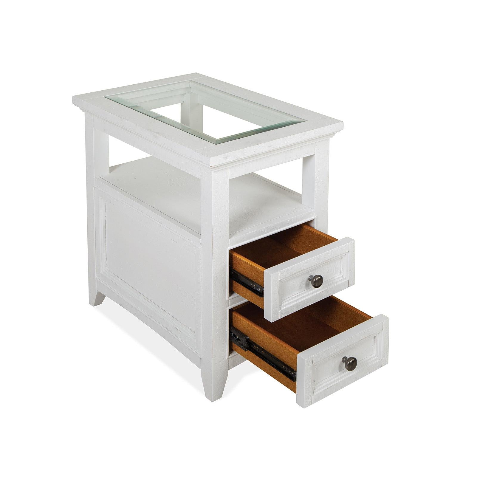 Magnussen Home Heron Cove Chalk White Chairside End Table