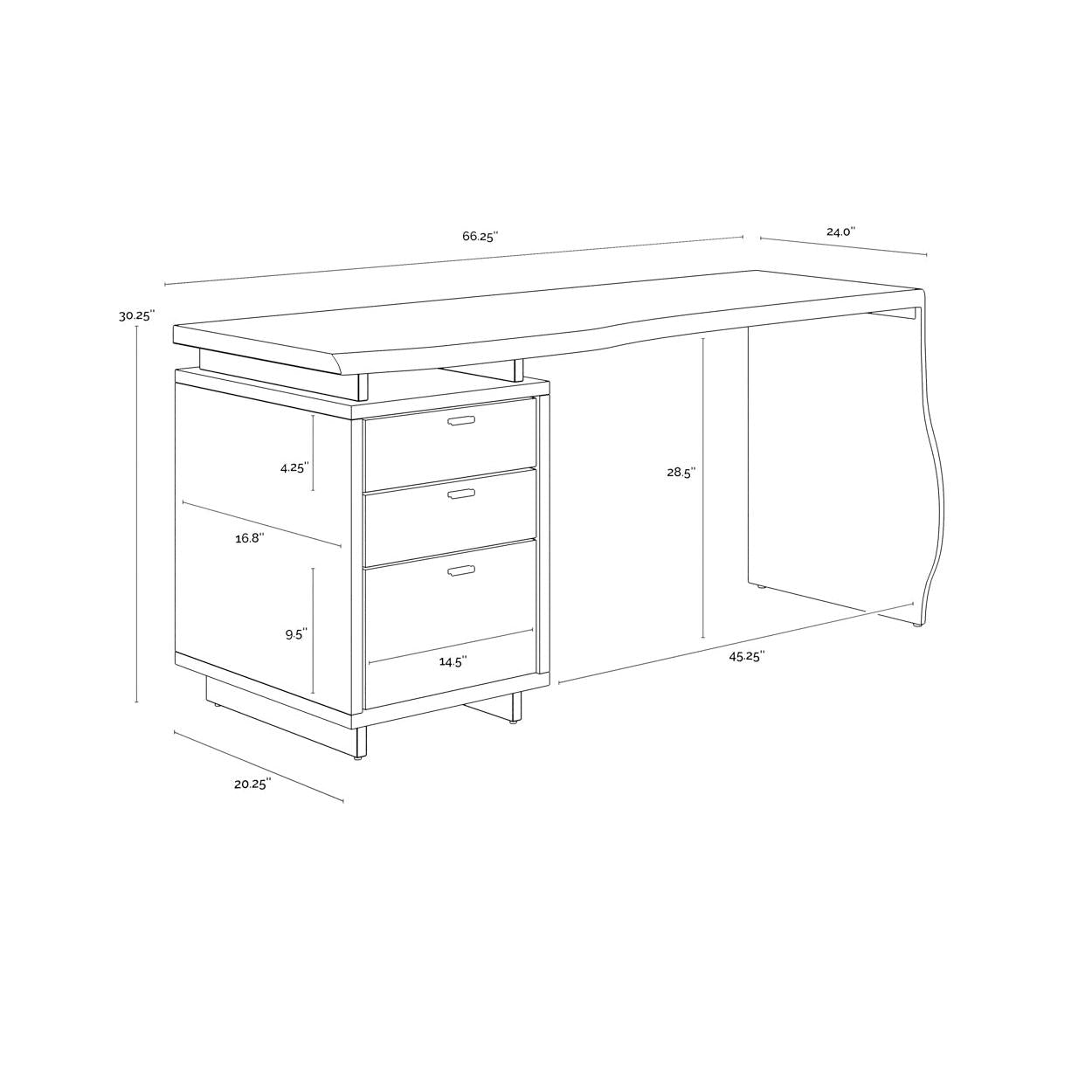Sunpan Lewis Grey Desk Clearance