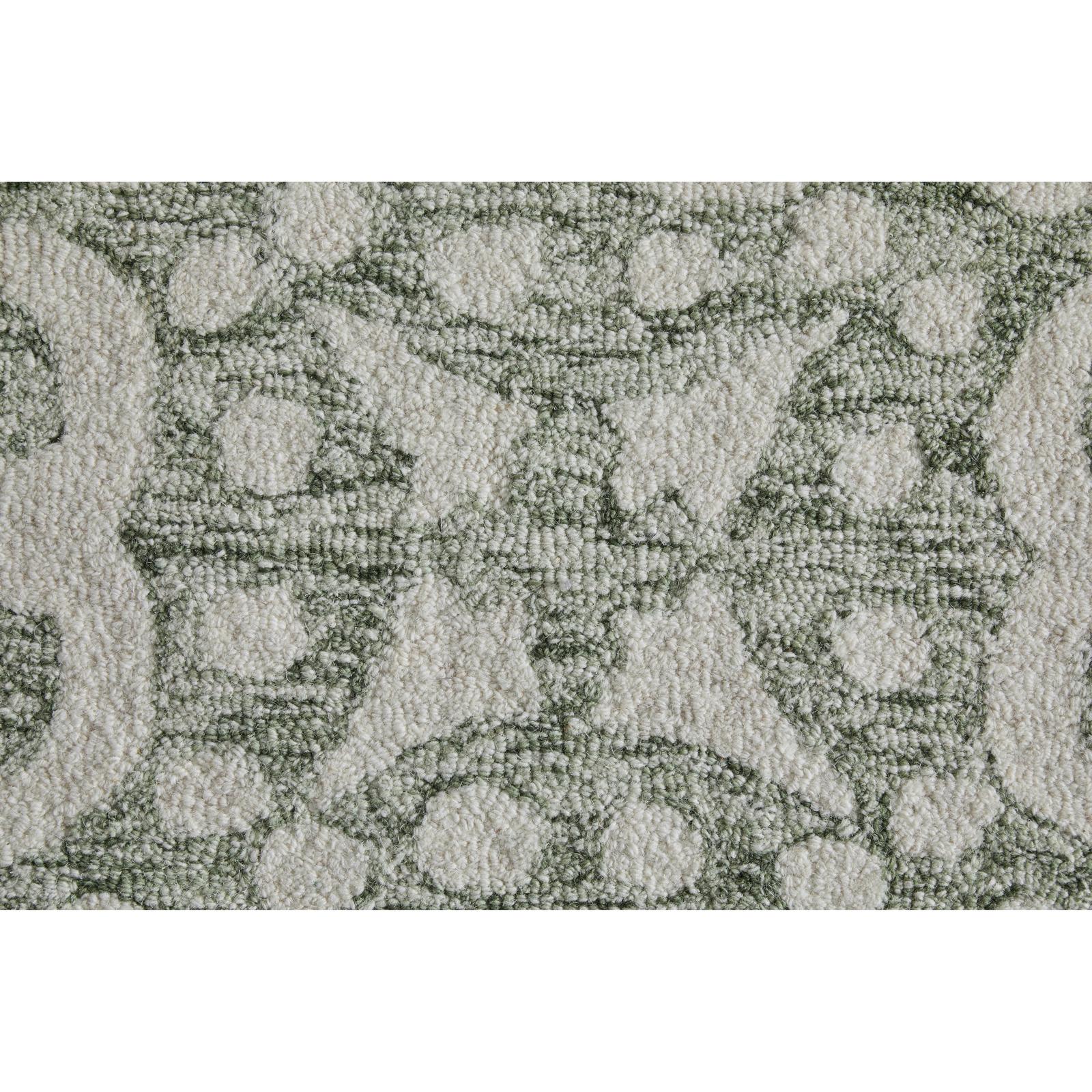 Feizy Belfort 8A28F Traditional Floral & Botanical Rug in Ivory/Green
