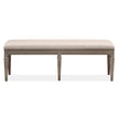 Magnussen Home Lancaster Dovetail Grey Upholstered Bench