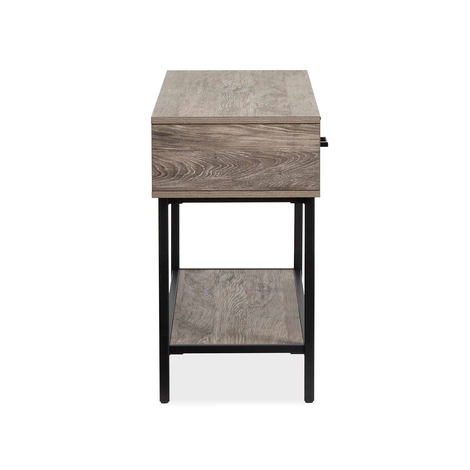 Magnussen Home Fenwick Whitetail Brown And Smoke Glass Rectangular Sofa Table