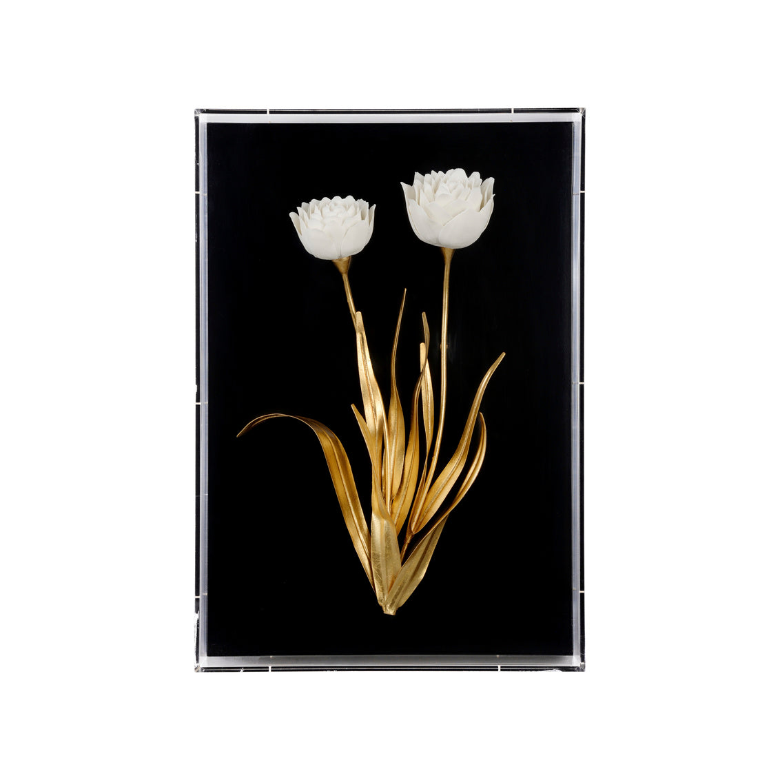 Chelsea House Porcelain Flower Black Artwork