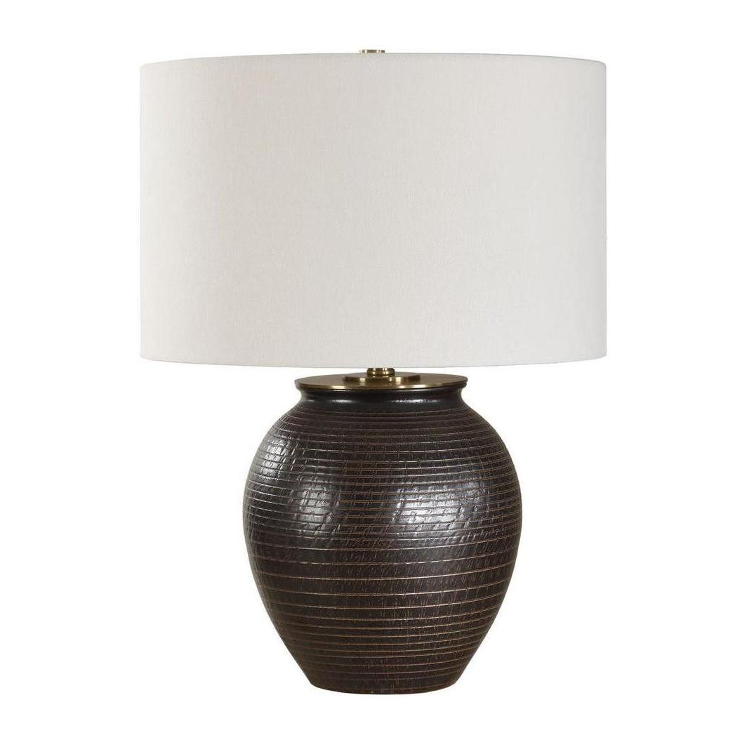 Uttermost Hawkins Bronze Ribbed Table Lamp