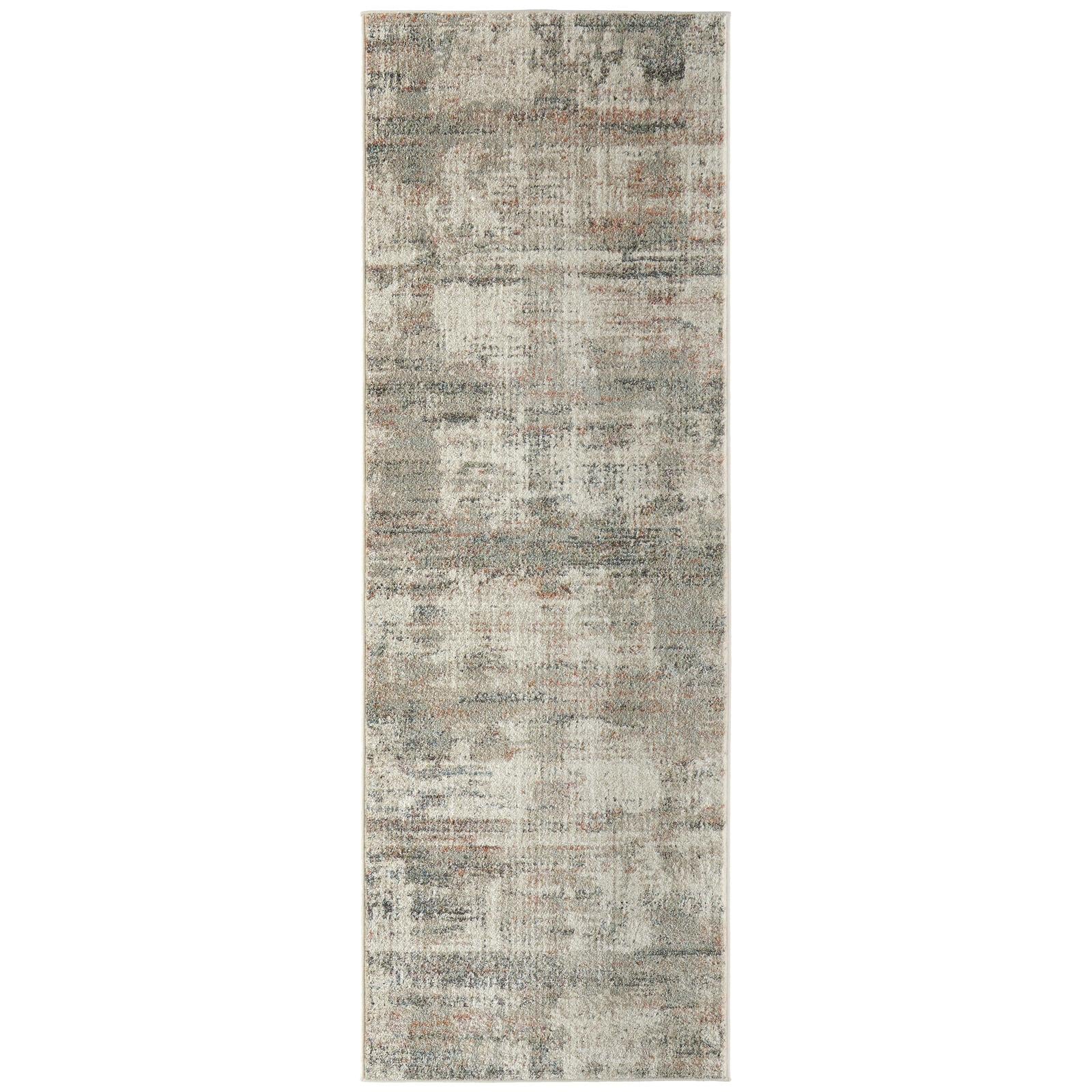 Feizy Eden 39QWF Modern Abstract Rug in Ivory/Gray/Green