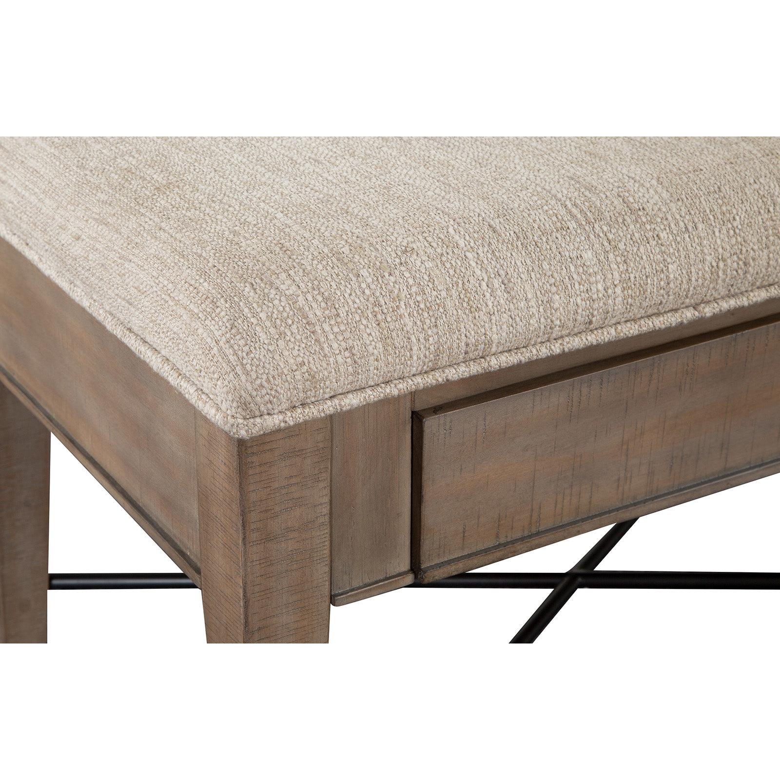Magnussen Home Paxton Place Dovetail Grey Upholstered Bench