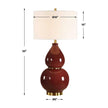 Uttermost Gourd Burgundy Table Lamp