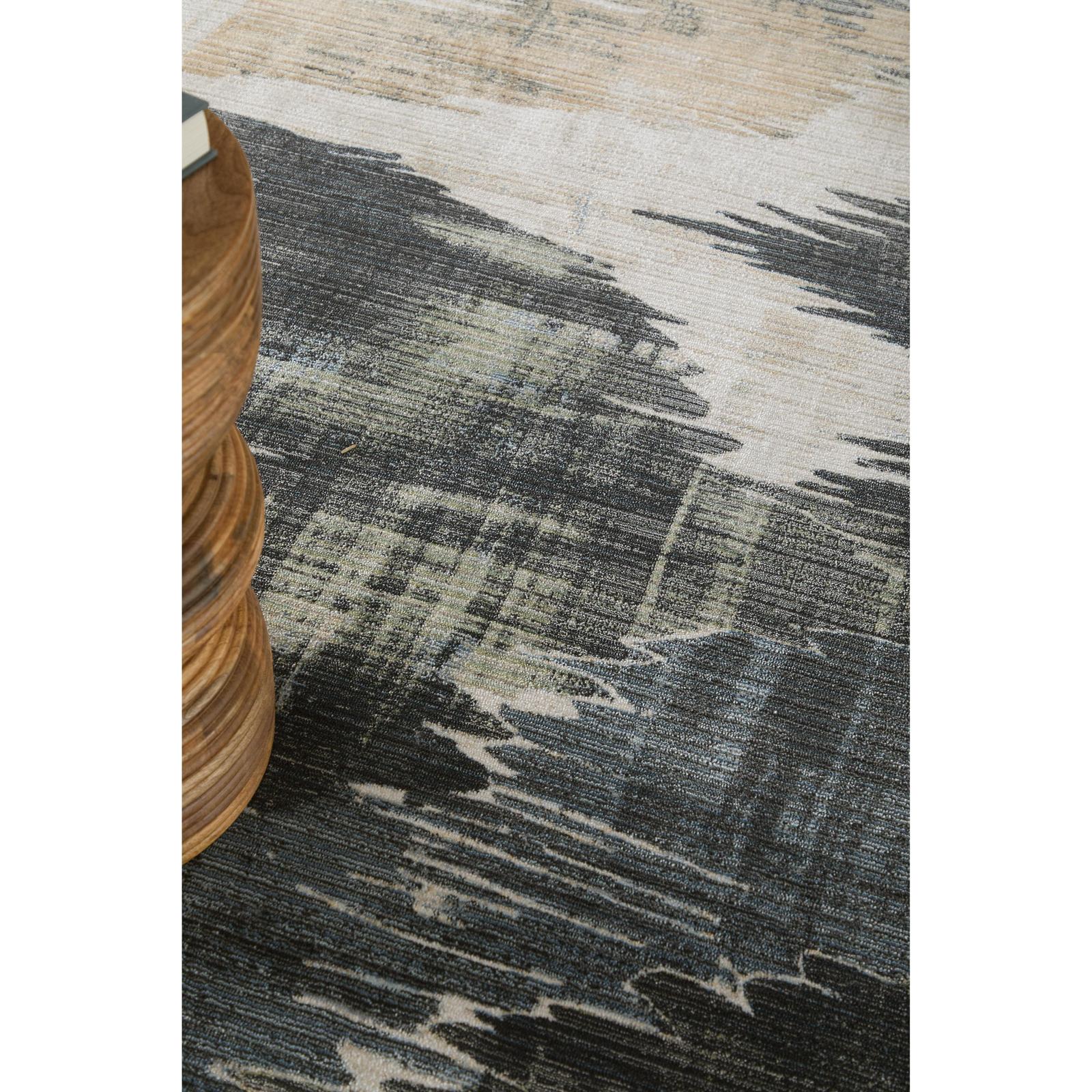 Feizy Greenwich 39U1F Modern Abstract, Ivory/Blue/Black, Rug
