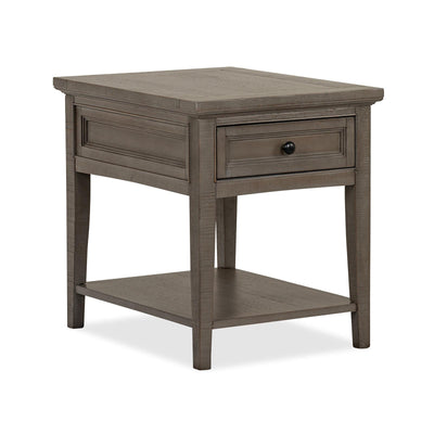 Magnussen Home Paxton Place Dovetail Grey Rectangular End Table