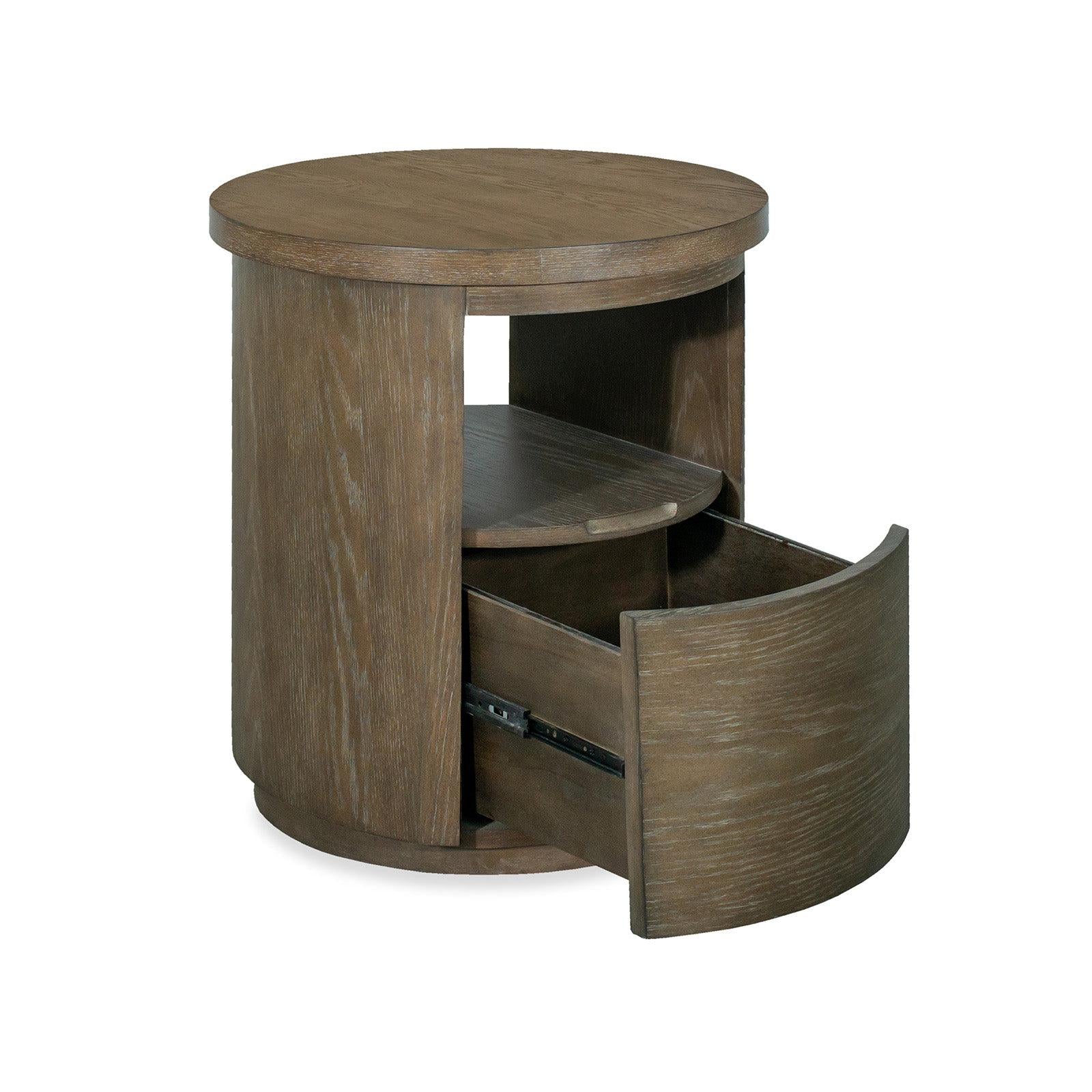 Magnussen Home Bosley Lt. Brown Porpoise Round End Table