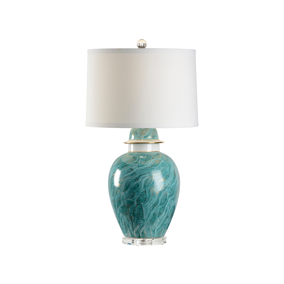 Chelsea House Green Marblized Table Lamp