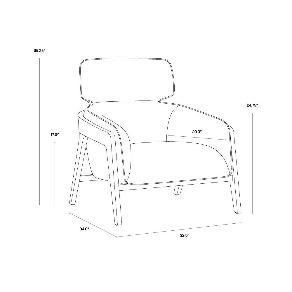 Sunpan Maximus Blue Lounge Chair