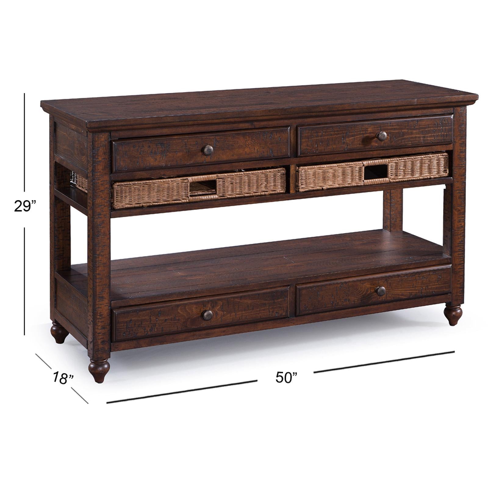 Magnussen Home Cottage Lane Coffee Sofa Table