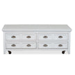 Magnussen Home Heron Cove Chalk White Lift Top Storage Cocktail Table With Casters