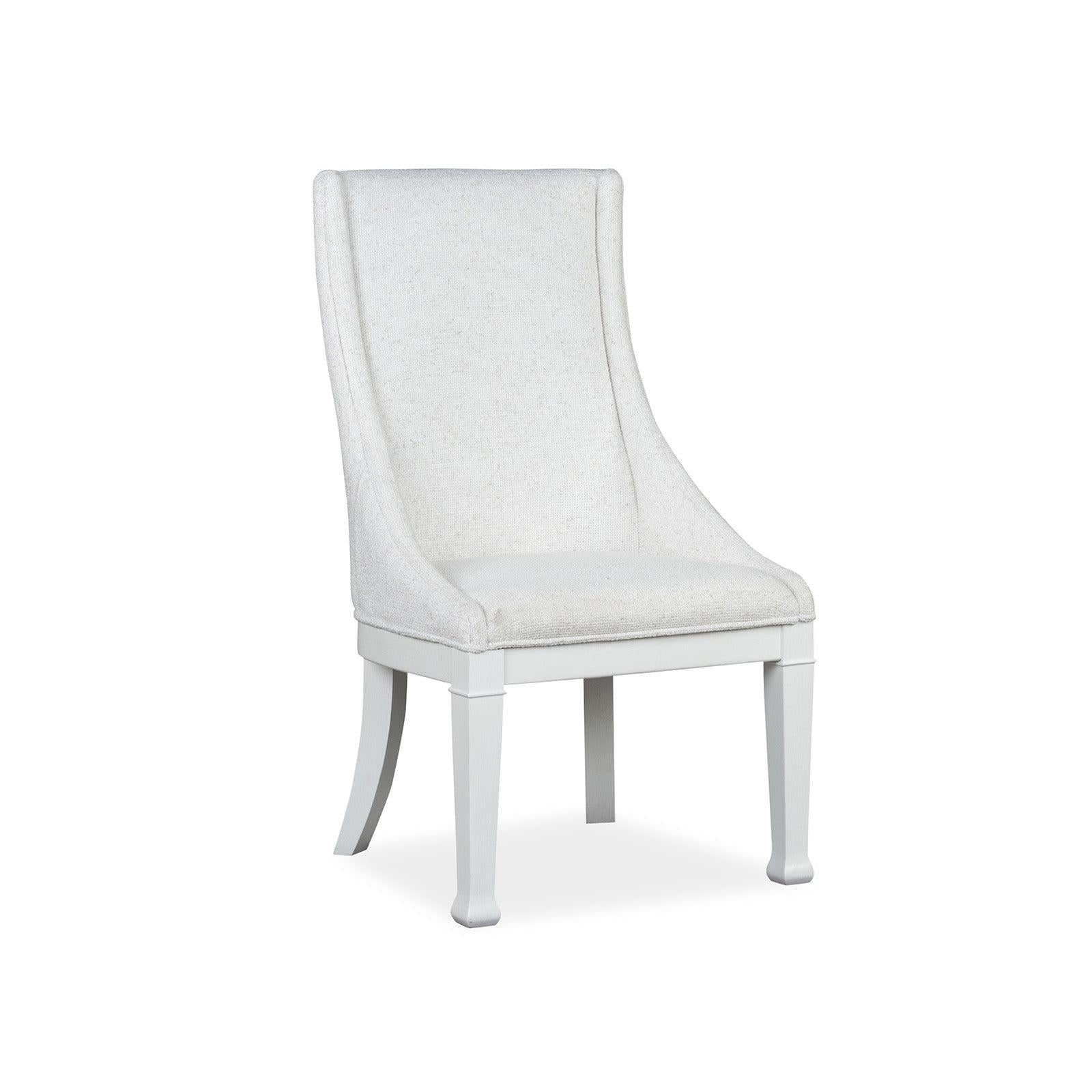 Magnussen Home Kingston Whisper White & Cerused Nutmeg Upholstered Host Chair Set of 2