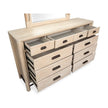 Salt Life Home Sunset Cove Sanibel Brown Drawer Dresser with Landscape Mirror I