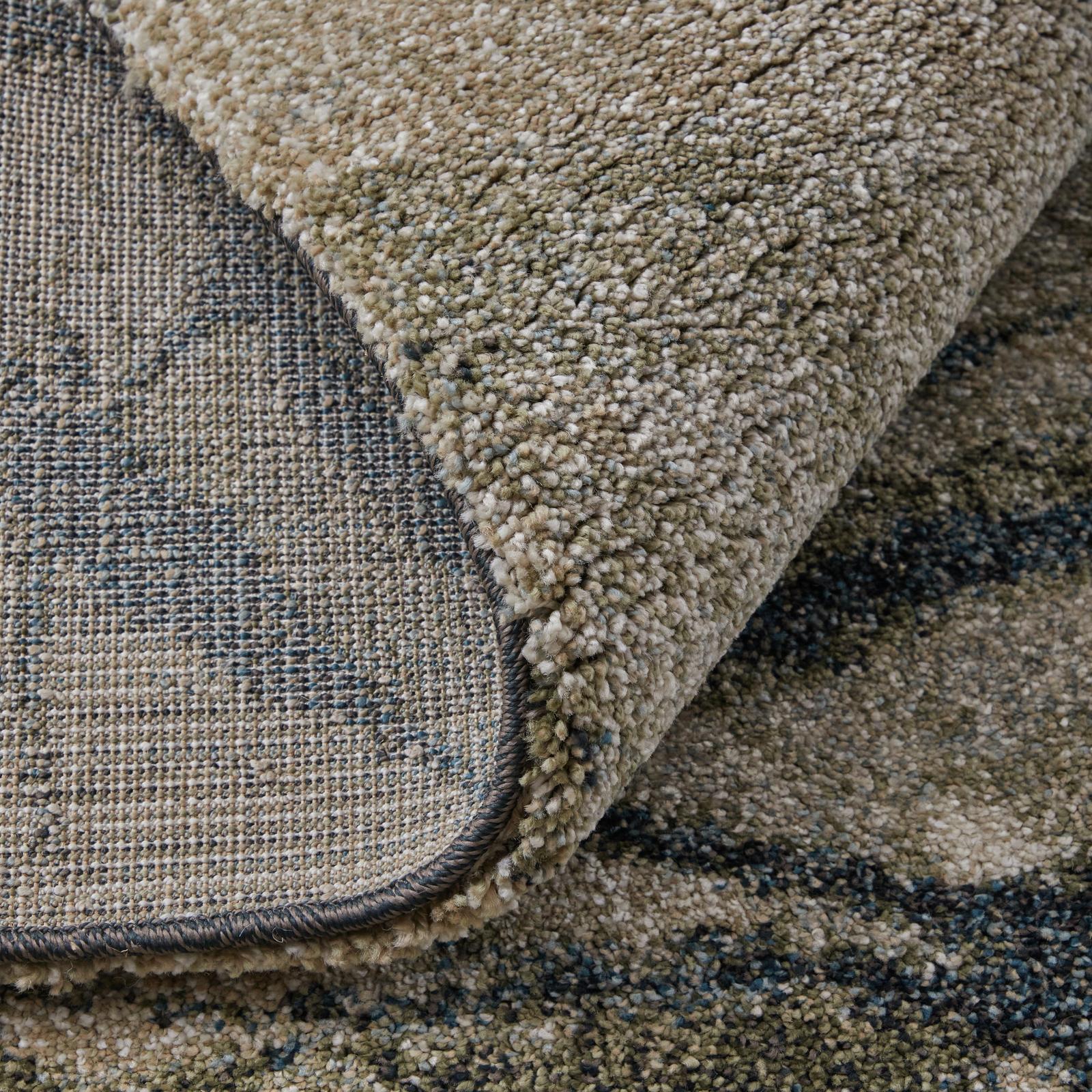 Feizy Skyview 39Q8F Modern Abstract Rug in Gray/Green/Ivory