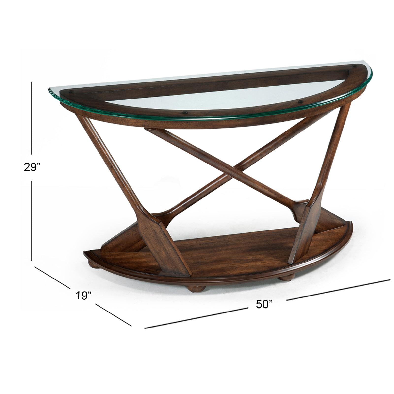 Magnussen Home Beaufort Dark Oak Demilune Sofa Table