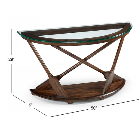Magnussen Home Beaufort Dark Oak Demilune Sofa Table