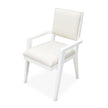 Michael Amini Palm Gate Arm Chair - Cloud White - Set of 2