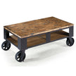Magnussen Home Pinebrook Distressed Natural Pine Rectangular Cocktail Table